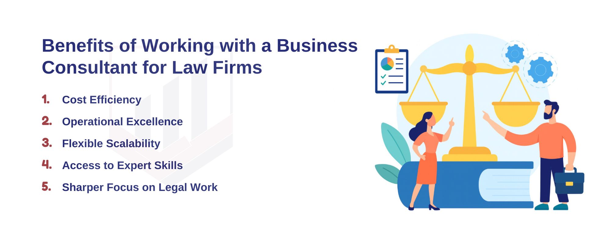 Business consultants supporting a law firm